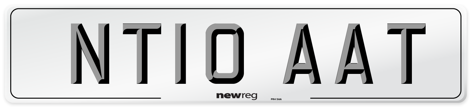 NT10 AAT Number Plate from New Reg
